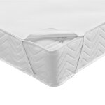 Protge - matelas molleton absorbant 200 g / m forme plateau - protge matelas 2 personnes : 160x200 ...