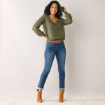 Pull dtails ajours, maille perle - blancheporte