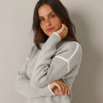 Pull bicolore en maille moelleuse - blancheporte