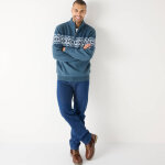 Pull camionneur jersey motif jacquard doubl polaire - blancheporte