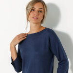 Pull col bateau manches 3 / 4, toucher doux - blancheporte Pull col bateau manches 3 / 4, toucher doux - blancheporte