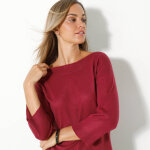 Pull col bateau manches 3 / 4, toucher doux - blancheporte Pull col bateau manches 3 / 4, toucher doux - blancheporte