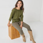 Pull col bateau manches 3 / 4, toucher doux - blancheporte Pull col bateau manches 3 / 4, toucher doux - blancheporte