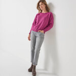 Pull col bateau uni, �paules boutonn�es - blancheporte