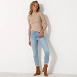 Pull col montant court, maille ctele - blancheporte