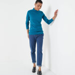Pull col montant long, maille ctele - colors&co