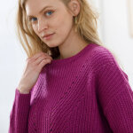 Pull col rond maille anglaise, dtails ajours - blancheporte