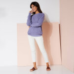 Pull col rond maille anglaise - blancheporte Pull col rond maille anglaise - blancheporte