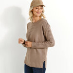 Pull col rond maille fantaisie - blancheporte