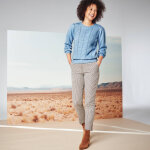 Pull col rond, maille fantaisie toucher doux - blancheporte