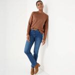 Pull col rond, maille fantaisie toucher doux - blancheporte Pull col rond, maille fantaisie toucher doux - blancheporte