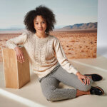 Pull col rond, maille fantaisie toucher doux - blancheporte Pull col rond, maille fantaisie toucher doux - blancheporte
