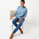 Pull col rond, maille fantaisie toucher doux - blancheporte
