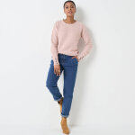 Pull col rond, maille poilue fantaisie - blancheporte Pull col rond, maille poilue fantaisie - blancheporte