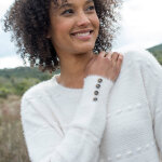 Pull col rond, maille poilue fantaisie - blancheporte