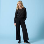 Pull col rond sp�cial petites, maille pointelle - blancheporte