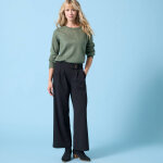 Pull col rond spcial petites, maille pointelle - blancheporte