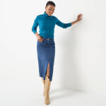 Pull col roul�, maille c�tel�e - blancheporte