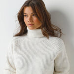 Pull col roul en maille fantaisie - blancheporte