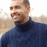 Pull col roul� maille irlandaise - blancheporte