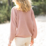 Pull col v maille anglaise ajourée - blancheporte Pull col v maille anglaise ajourée - blancheporte