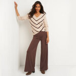 Pull col v ray, maille anglaise toucher doux - blancheporte