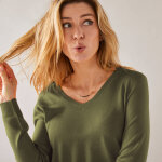Pull col v, toucher doux - blancheporte
