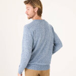 Pull coton moulin� col rond - blancheporte