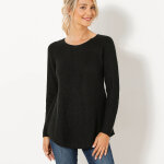Pull dos lacé, maille anglaise - blancheporte Pull dos lacé, maille anglaise - blancheporte
