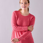 Pull Évasé, maille anglaise toucher doux - blancheporte Pull Évasé, maille anglaise toucher doux - blancheporte