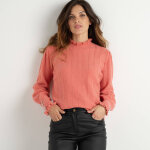 Pull frisottis maille effet raye - blancheporte