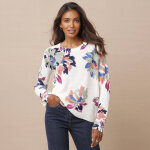 Pull imprim fleurs - blancheporte