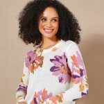 Pull imprimé fleurs - blancheporte Pull imprimé fleurs - blancheporte