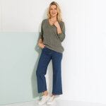 Pull loose col v, maille anglaise - blancheporte Pull loose col v, maille anglaise - blancheporte