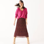 Pull loose col v, maille anglaise toucher doux - blancheporte Pull loose col v, maille anglaise toucher doux - blancheporte