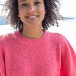 Pull loose manches coudes, laine et mohair m�lang�s - blancheporte