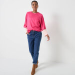 Pull loose manches coudes, toucher doux - blancheporte