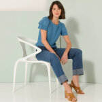 Pull manches courtes, maille fantaisie - blancheporte Pull manches courtes, maille fantaisie - blancheporte