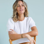 Pull manches courtes, maille fantaisie - blancheporte