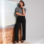 Pull manches courtes, motif graphique jacquard - blancheporte
