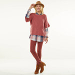 Pull poncho manches coudes, maille anglaise et torsades - blancheporte