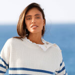 Pull ray, col broderie anglaise - blancheporte