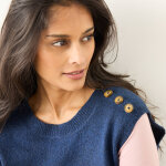 Pull sans manches, paules boutonnes - blancheporte