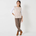 Pull sans manches, maille anglaise fantaisie - blancheporte