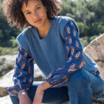 Pull sans manches, maille perle - blancheporte