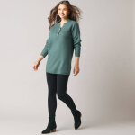 Pull tunique col tunisien, maille fantaisie - blancheporte