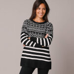 Pull tunique ray - motif jacquard - blancheporte