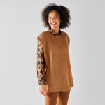Pull tunique sans manches, maille anglaise toucher doux - blancheporte