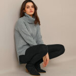Pull tunique torsad  col roul - blancheporte