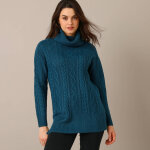 Pull tunique torsad  col roul - blancheporte